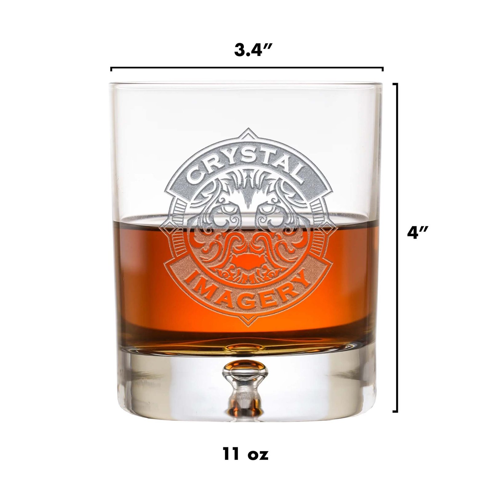 maechi irish whiskey & scotch glass – classic engraved tumbler